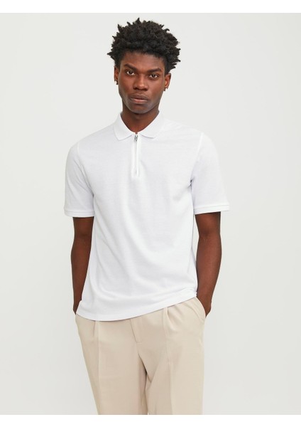 Jjemac Zip Ss Polo Sn Erkek T-Shirt