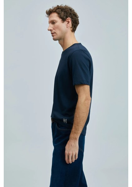 Lufian Junya Erkek Basic Tişört Lacivert modelleri