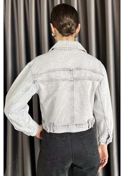 Slim Fit Kadın Jean Kot Ceket P-00016791