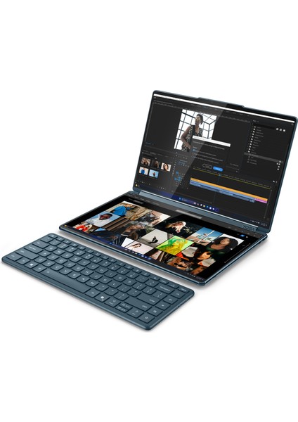 Yoga Book 9i 14" Çift OLED 2.8k Ekran - Intel Ultra 7 255H - 32GB Ddr5 8400MHZ - 1tb Pcıe 4 - Arc 140T Gpu - W11 - Enq Klavye