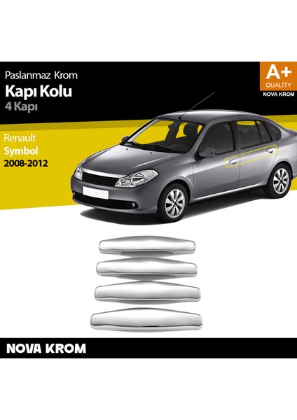 Renault Symbol 2 Krom Kapı Kolu 4 Kapı 2008-2012