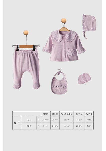 Mor Fistolu 5li Yenidoğan Hastane Çıkışı Seti modelleri