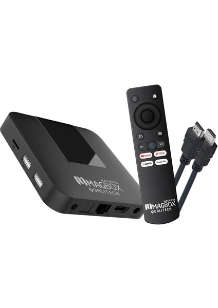 Magbox Magroid Qualitech 32GB Rom 2gb Ram 2.4g H313 Cpu Android Tv Box I P Tv Destekli