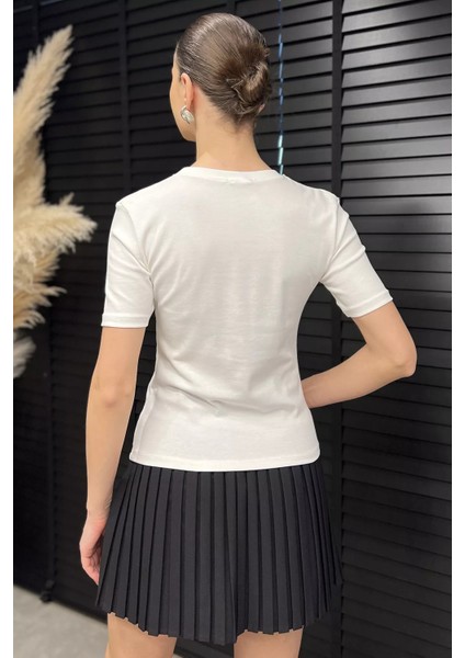 Kadın Taş Işlemeli Baskılı Bluz P-00016481 modelleri