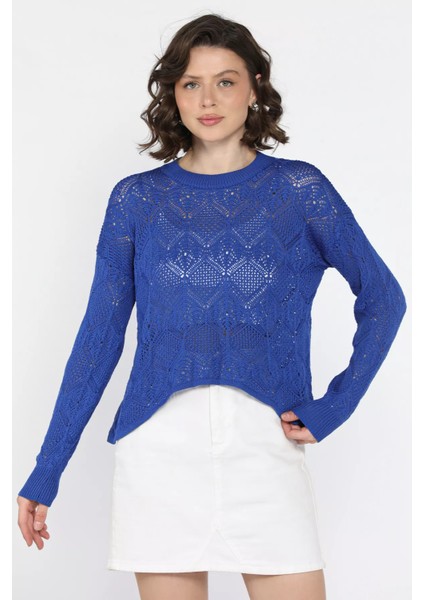 Ajurlu Kadın Triko Bluz P-00016492