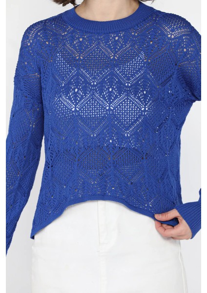 Ajurlu Kadın Triko Bluz P-00016492