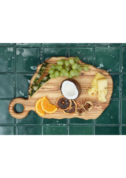 Zeytin Ağacı Kesme Tahtası Missouri Natural Form Serving Board