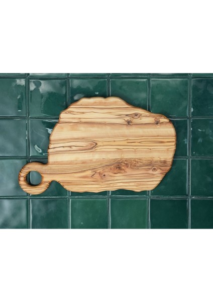 Zeytin Ağacı Kesme Tahtası Missouri Natural Form Serving Board