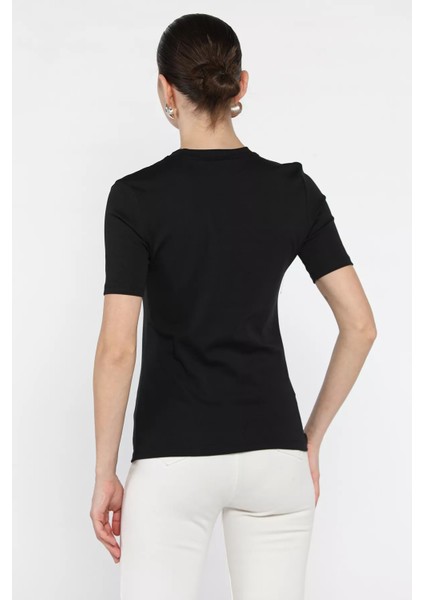 Kadın Taş Işlemeli Baskılı Bluz P-00016481