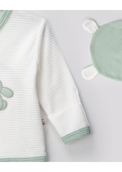 Yenidoğan Kendinden Eldivenli ve Patikli Tavşanlı 4lü Bebek Hastane Çıkışı fırsatları