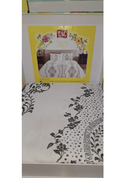 Carmen Gri Çift Kişilik Pike Takımı fiyatları