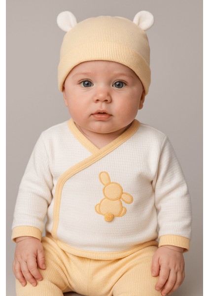 Kendinden Eldivenli Tavşanlı 4lü Yenidoğan Hastane Çıkış Seti