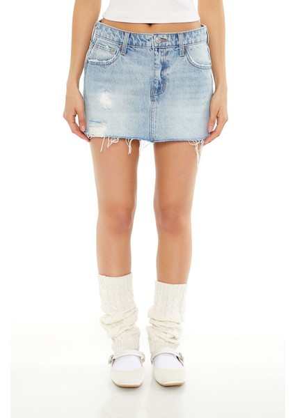 Denim Mini Etek