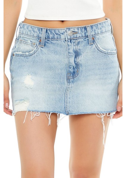 Denim Mini Etek modelleri