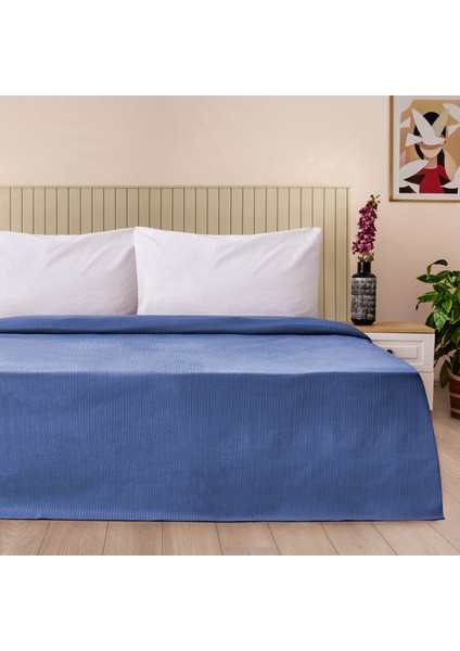 Soft Maris Çift Kişilik Pike - Lacivert - 200X220 cm