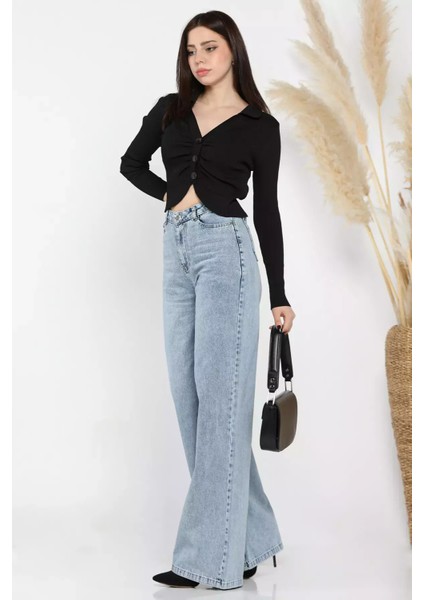 Kadın Palazzo Jean Kot Pantolon P-00014813