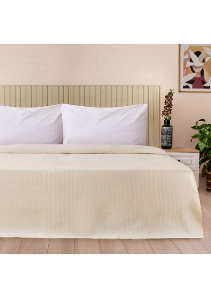 Soft Luna Tek Kişilik Pike - Krem - 160 x 220 cm