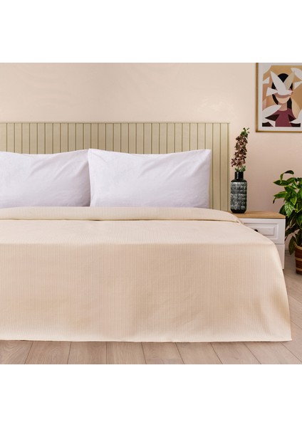 Soft Sable Çift Kişilik Pike - Bej - 200X220 cm