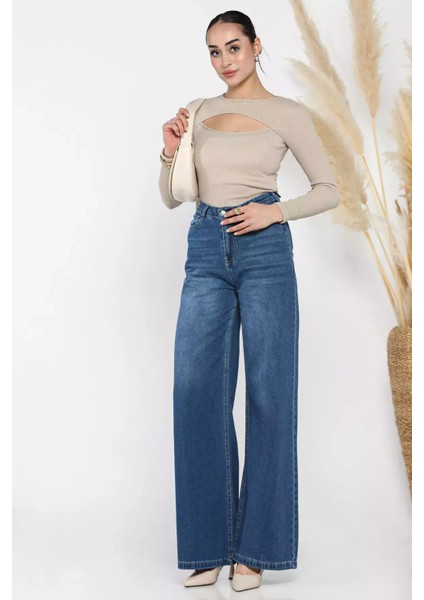 Kadın Palazzo Jean Kot Pantolon P-00014813