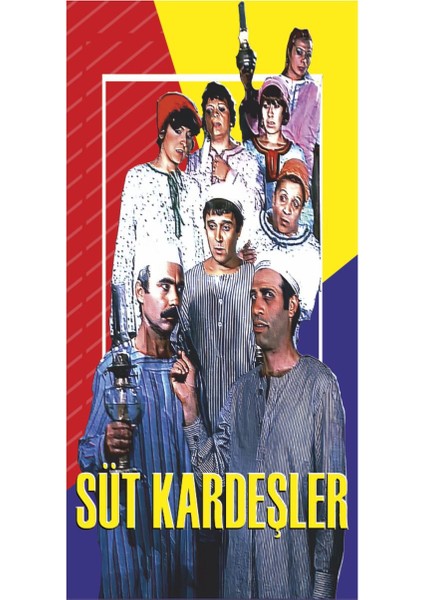 Yeşilçam Türk Sineması Kemal Sunal Şener Şen Adile Naşit Ev Dekorasyon Tablo Mini Retro Ahşap Poster
