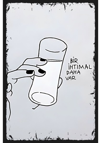 Sözleri Bir Ihtimal Daha Var Retro Ahşap Poster Tablo fiyatları