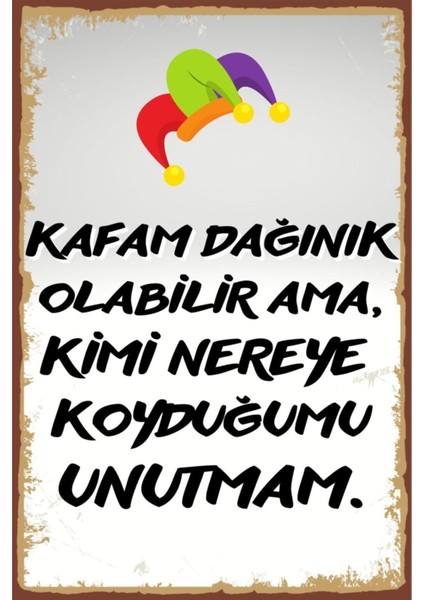 Duvar Yazıları Unutmam Retro Ahşap Poster