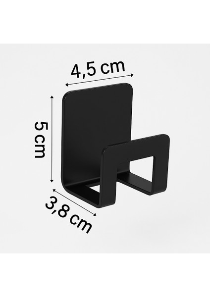 2 Adet Yapışkanlı Metal (1.5 Mm) Bulaşık Süngeri Tutucu Siyah Renk Mutfak Lavabo Banyo Rafı Islak Zemin için Kuvvetli Çift Taraflı Bant