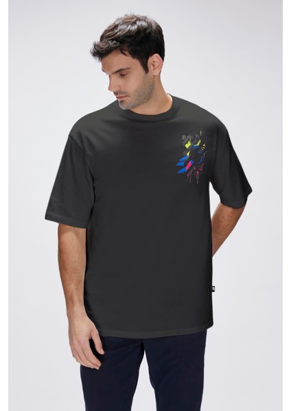Doxa Siyah Erkek Oversize Tişört