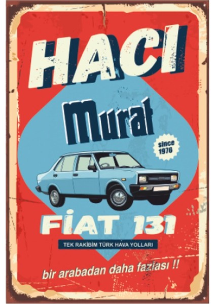 Hacı Murat 131 Klasik Araba Retro Vintage Ahşap Poster 2030003