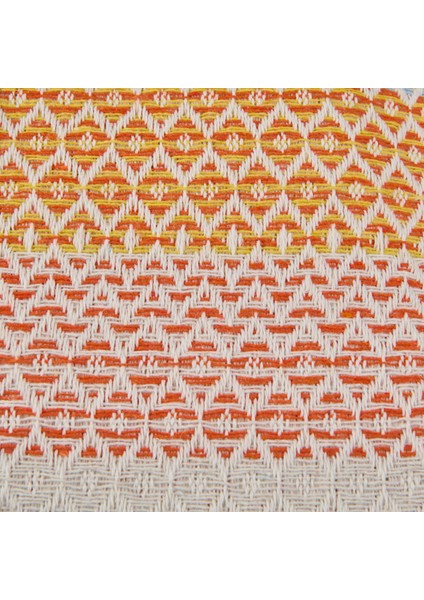 Soft Vita Çift Kişilik Pike - Ekru / Turuncu - 200X230 cm