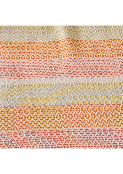 Soft Vita Çift Kişilik Pike - Ekru / Turuncu - 200X230 cm