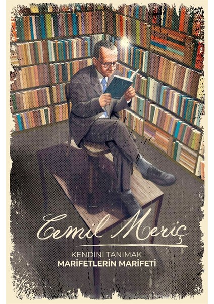 Cemil Meriç Ahşap Poster