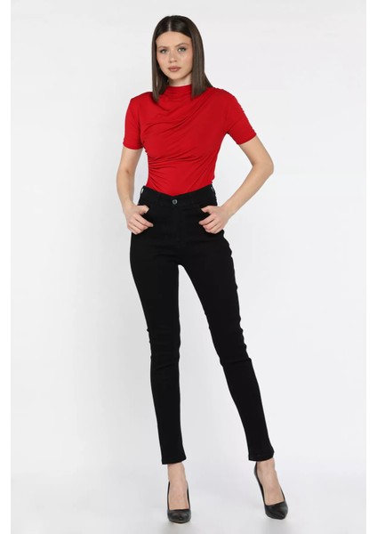 Yüksek Bel Kadın Jean Kot Pantolon P-00014699