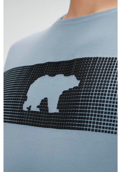 Fancy T-Shirt Element Mavi 3D Baskılı Erkek Tişört