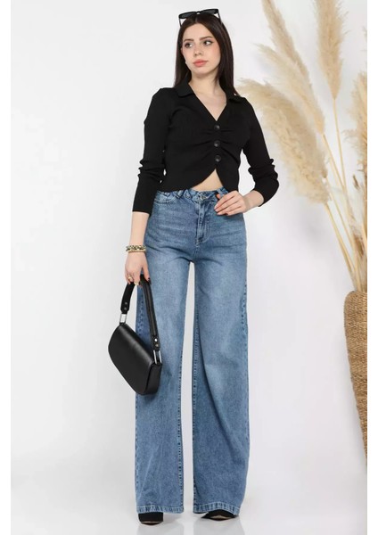 Kadın Palazzo Jean Kot Pantolon P-00014813