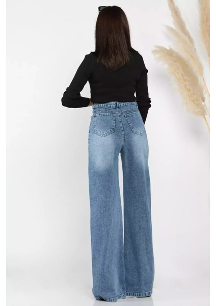 Kadın Palazzo Jean Kot Pantolon P-00014813 fırsatları