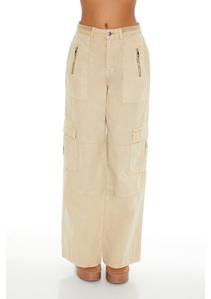 Wide-Leg Kargo Pantolon