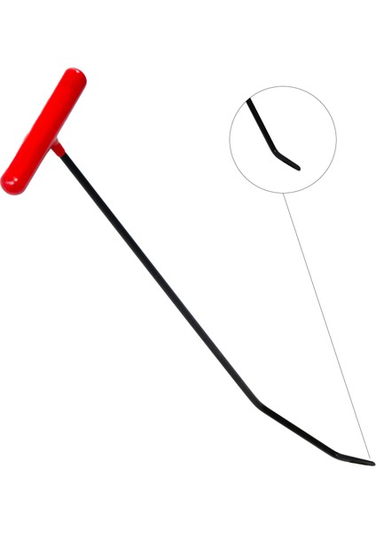 60 cm 8 mm Çap Çift Kıvrımlı Yassı Uçlu Boyasız Göçük Düzeltme Çubuğu - S4-05, Pdr Çubuk