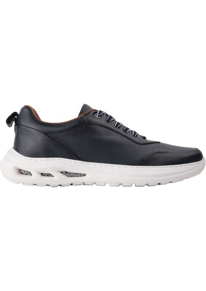 21085 Sıyah-Sıyah Sneaker Derı Ayakkabı