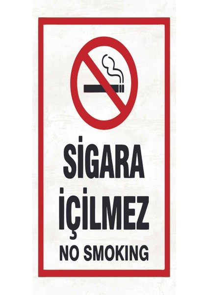 Sigara Içilmez No Smoking Uyarı Levhası Dekorasyon Tablo Mini Retro Ahşap Poster