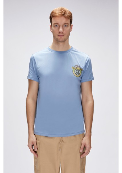 Anderson Element Mavi Erkek Baskılı Tişört