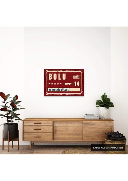 PT1057 - Bolu Şehir Tabelası Retro Mdf Ahşap Poster (20X30CM) modelleri