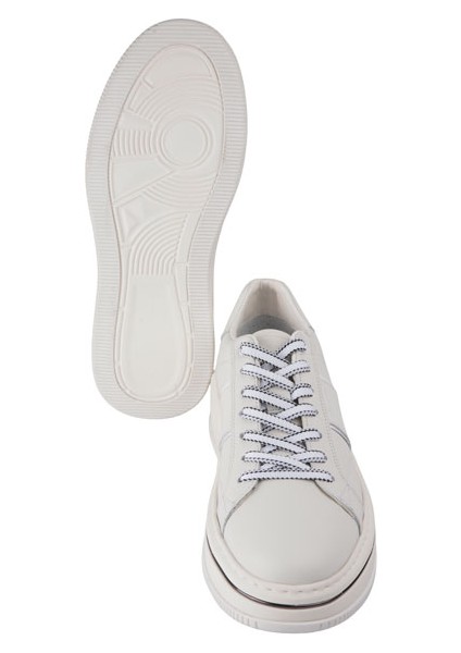Marcomen 21094 K.beyaz-Beyaz Rugan Sneaker Derı Ayakkabı