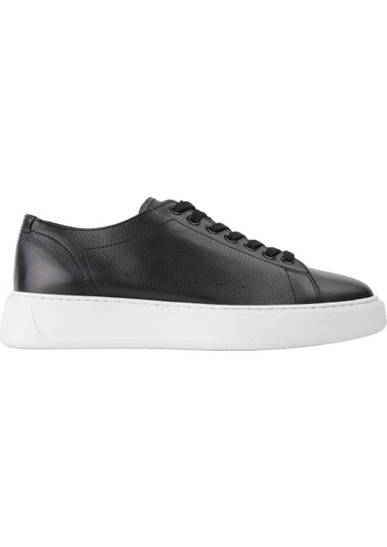 21035 Sıyah Sneaker Derı Ayakkabı