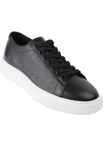 21035 Sıyah Sneaker Derı Ayakkabı
