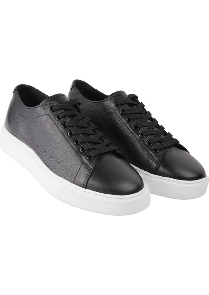 21035 Sıyah Sneaker Derı Ayakkabı