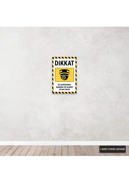 U1130 - Bu Karavanda Kamera ve Alarm Sistemi Vardır Dekota Uyarı Levhası (20X30CM) fiyatları