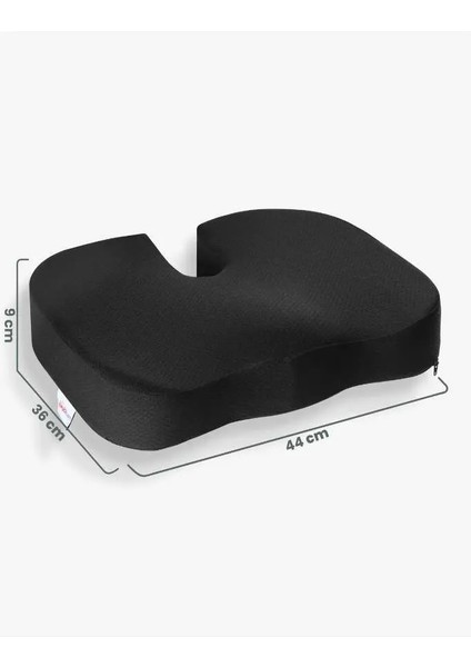 Ortopedik Oturma Minderi Hemeroid Kuyruk Sokumu Coccyx Oturma Minderi Visco Minder Siyah