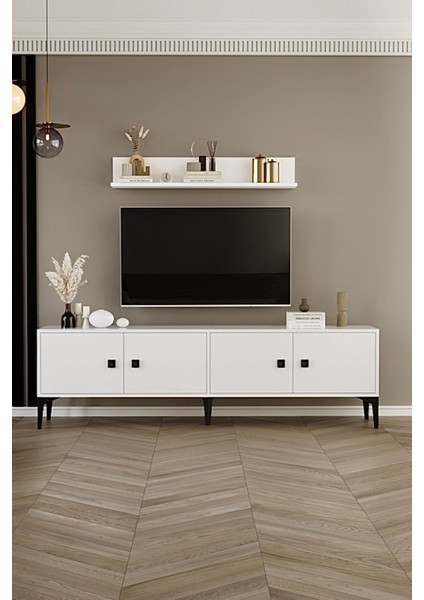 %100 Mdf Tv Ünitesi Raflı 180 cm