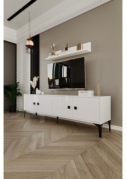 %100 Mdf Tv Ünitesi Raflı 180 cm